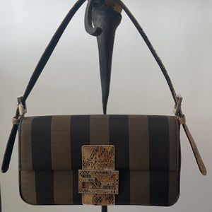 Vintage Striped Shoulder Bag